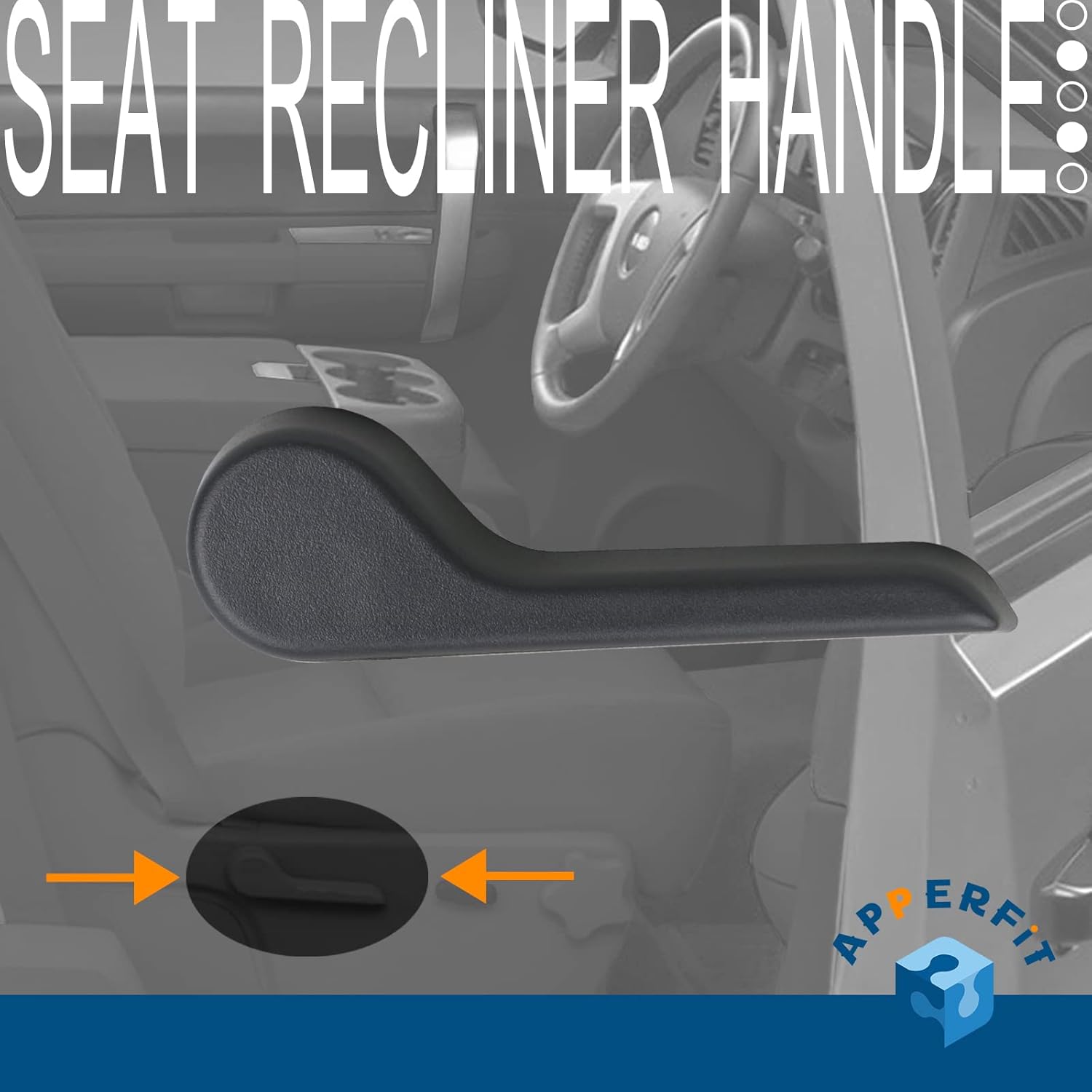 APPERFiT Manija reclinable para asiento delantero derecho compatible con Chevy Chevrolet Avalanche Silverado Suburban, GMC Sierra Yukon 2007-2013
