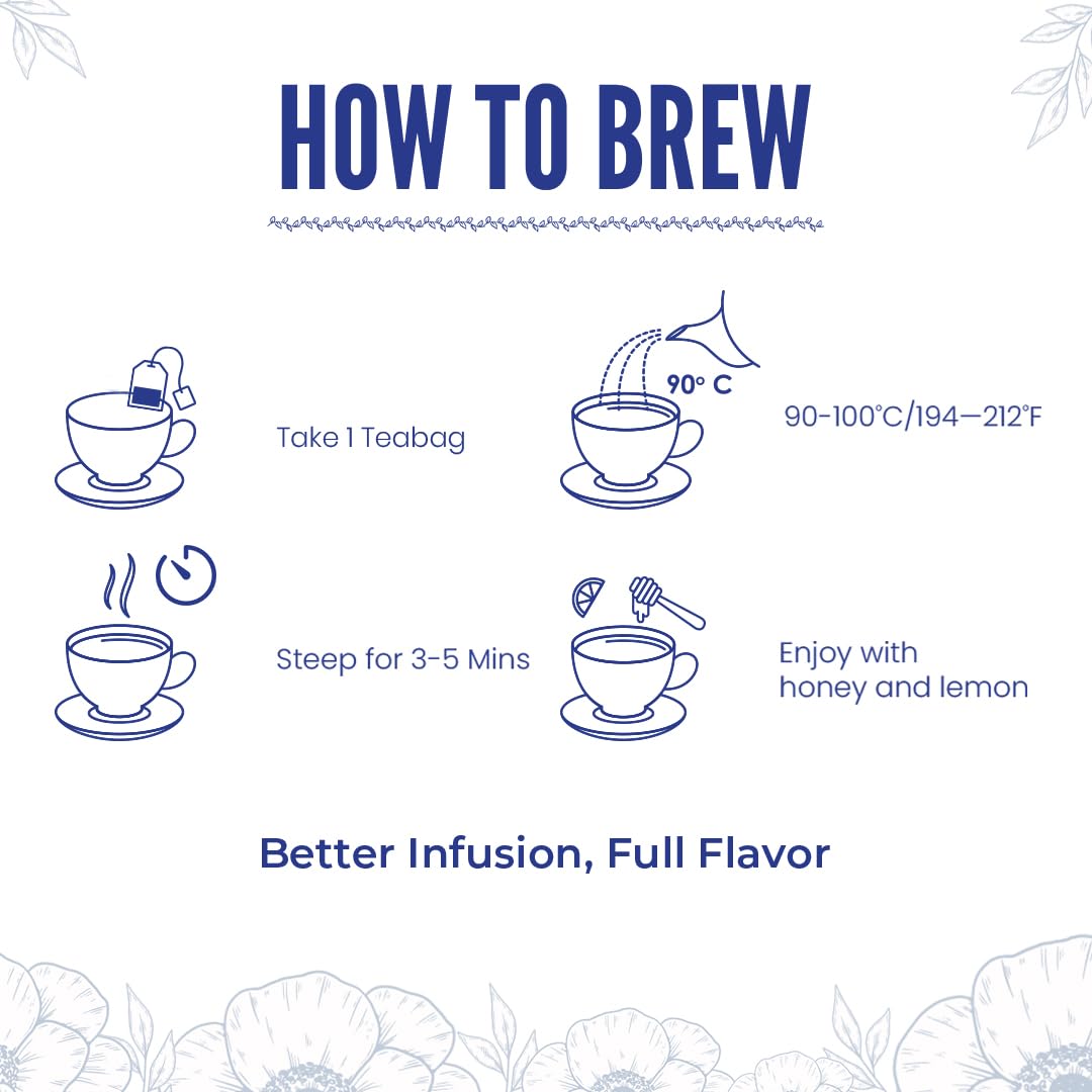 BLUE TEA – Regalo de té Chai Masala Butterfly Pea  Regalo de hierbas  El mejor regalo para cualquier ocasión – Sin cafeína – Regalo a base de flores