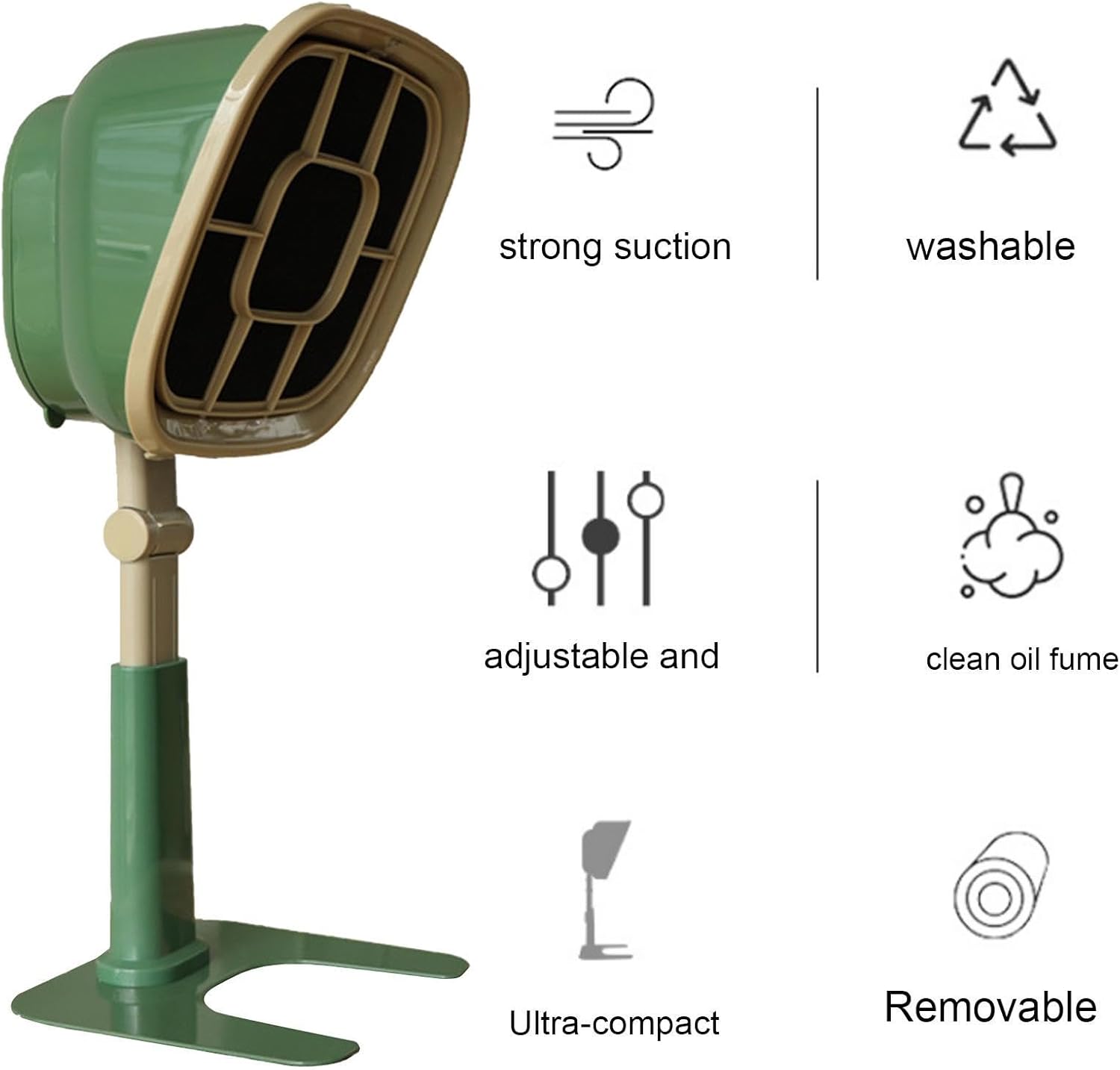 Mini campana extractora de escritorio, campana de ventilación portátil para estufa, campana de ventilación de mesa, mini campana extractora