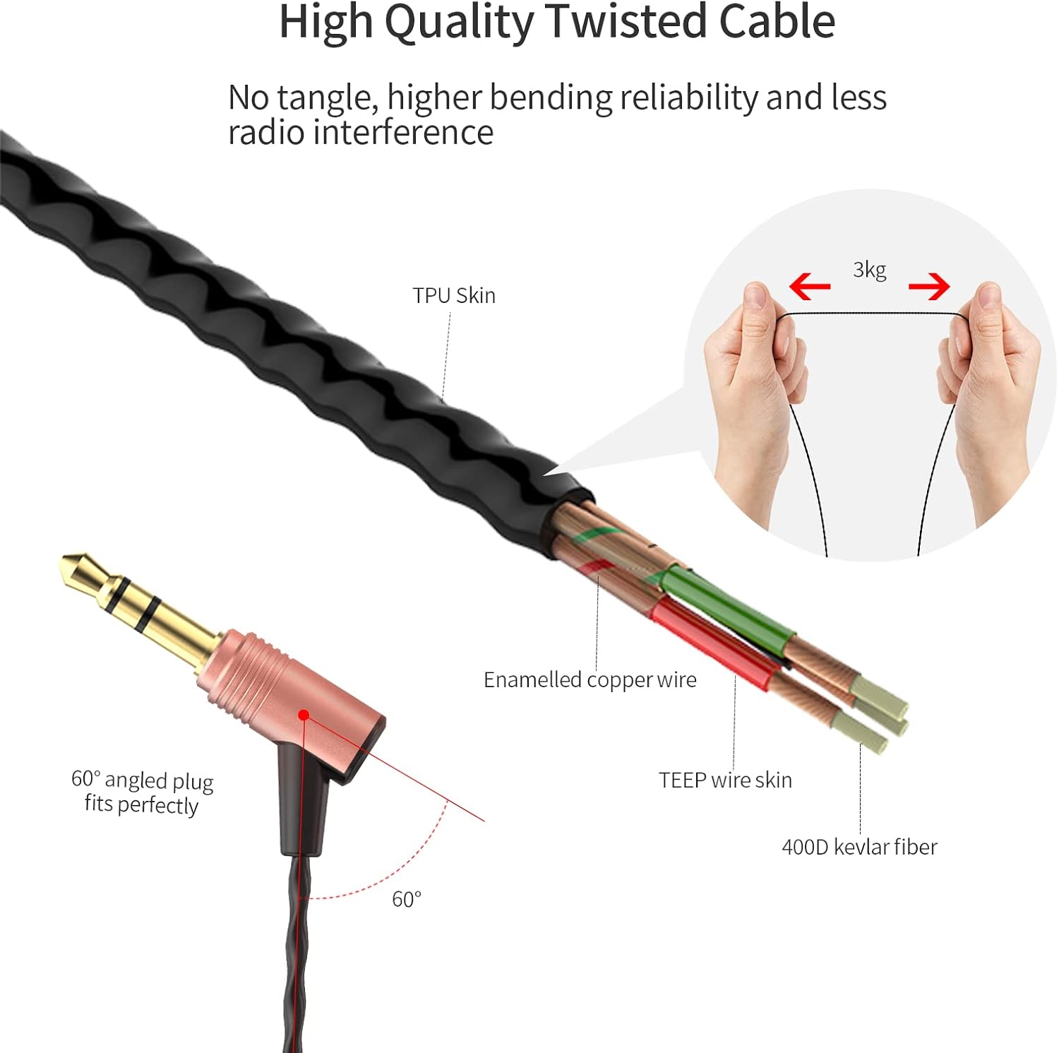 SoundMAGIC E50 Auriculares con cable sin micrófono en el oído Monitor HiFi Auriculares de aislamiento de ruido Auriculares de ajuste cómodo Negro Oro