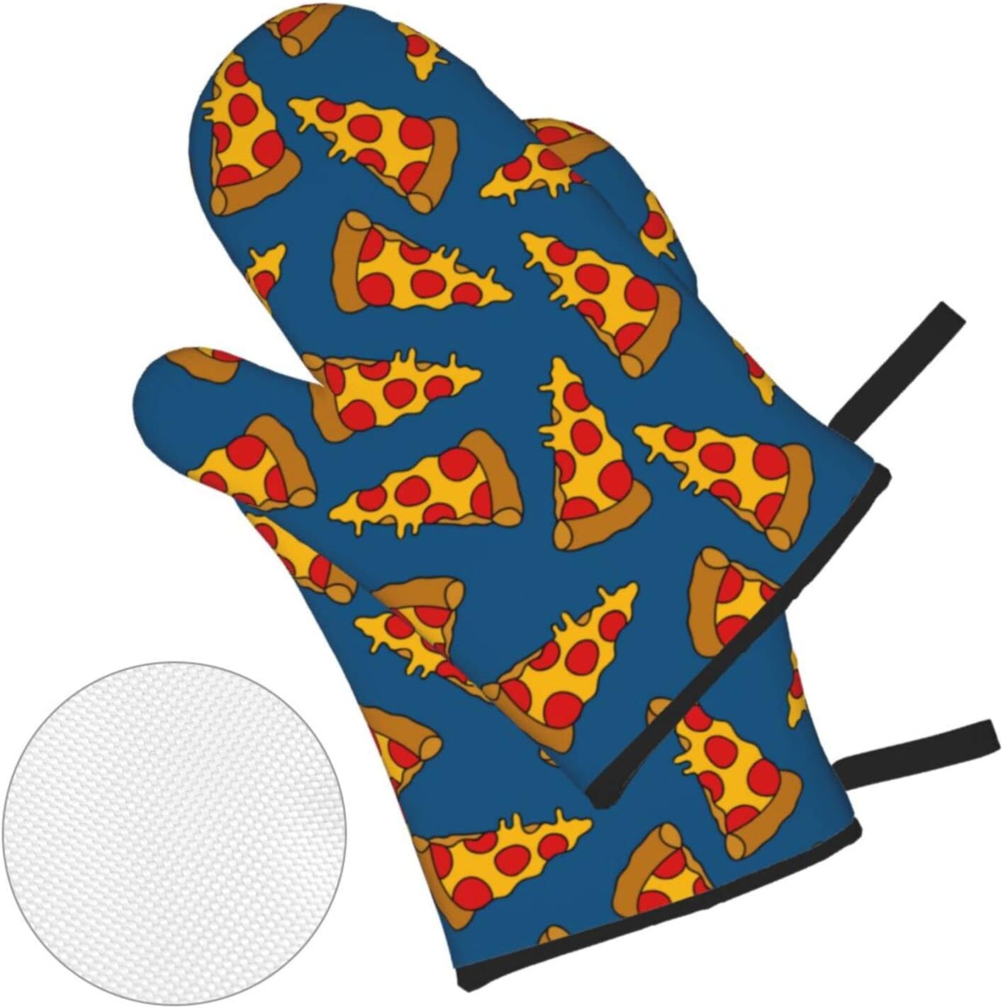 Juego de 4 manoplas de horno y soportes para ollas de pizza, guantes resistentes al calor para cocina, hornear, asar a la parrilla, barbacoa