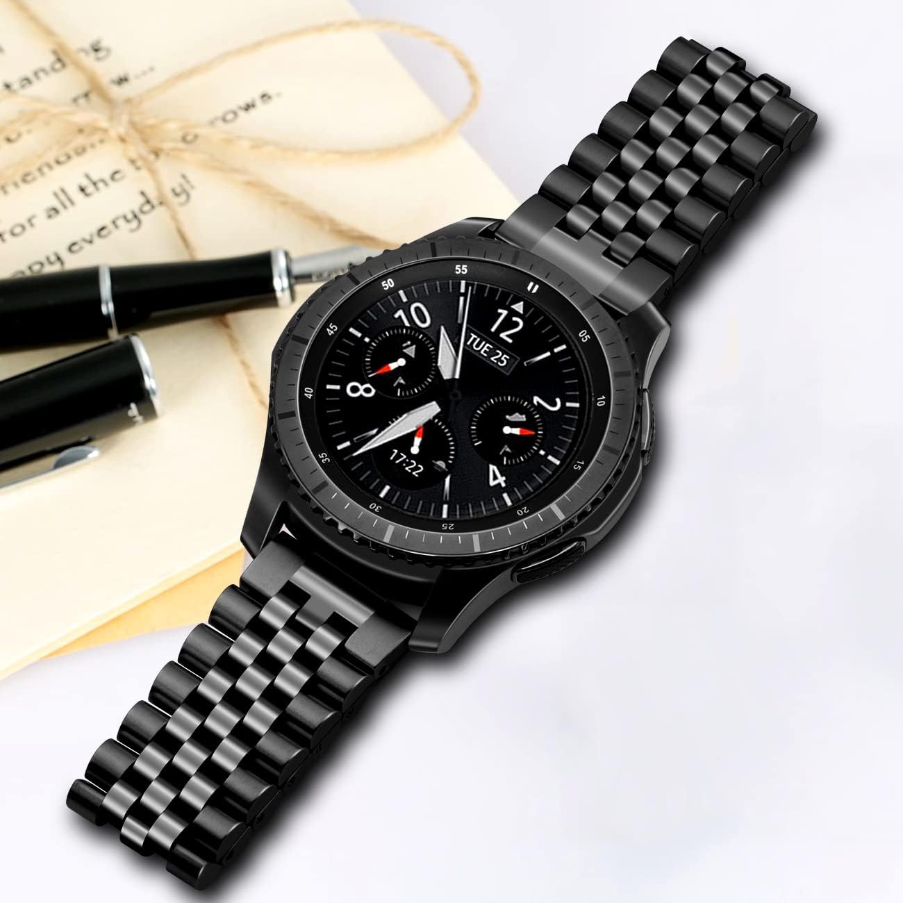 Kai Tian Correa de reloj compatible con Samsung Galaxy Watch de 1.81 pulgadas 3D de liberación rápida atornillada de 0.86 pulgadas para Gear S3,