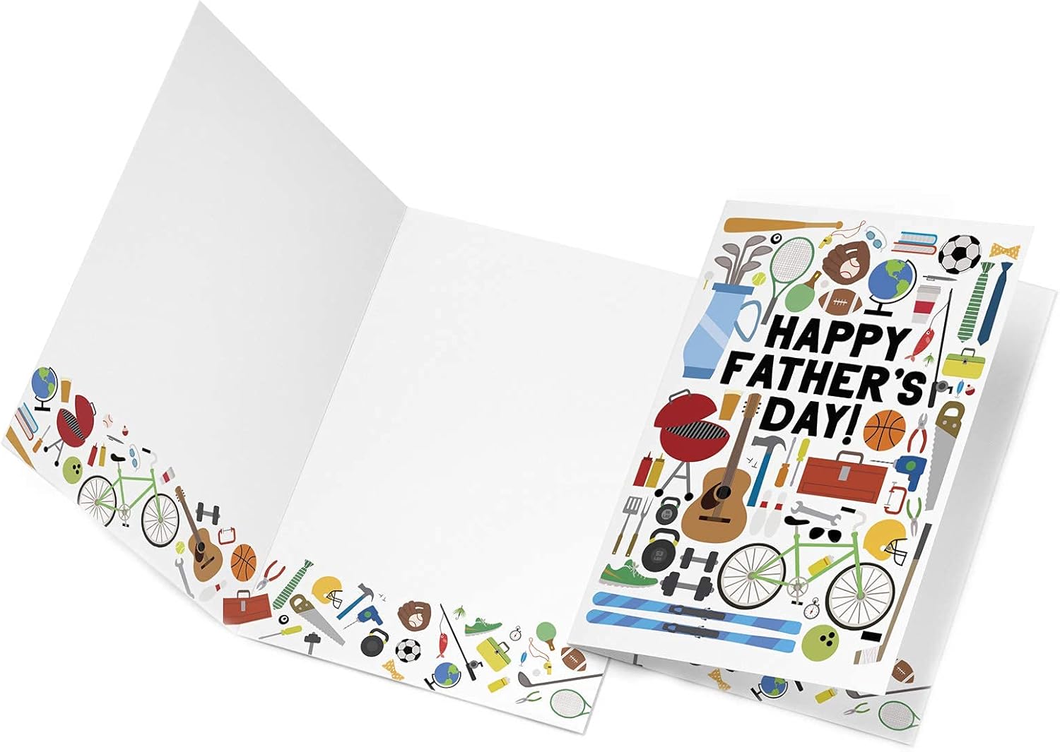 Tiny Expressions – Tarjetas del día del padre para papás, abuelos, tíos y amigos con sobres  Paquete de 4  A todo color interior y exterior (4