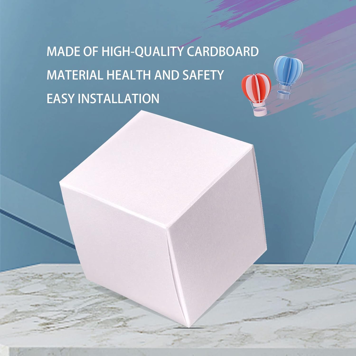 NEWSNOW Caja de regalo de caramelos, caja de fiesta, paquete de 50 unidades de 3 x 3 x 3 pulgadas, cajas de regalo de papel, cajas de regalo,