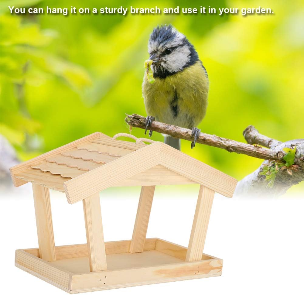 Fydun Casa de pájaros de madera pequeña jardín al aire libre caja de anidación de pájaros casa de pájaros suministros para mascotas casa de madera