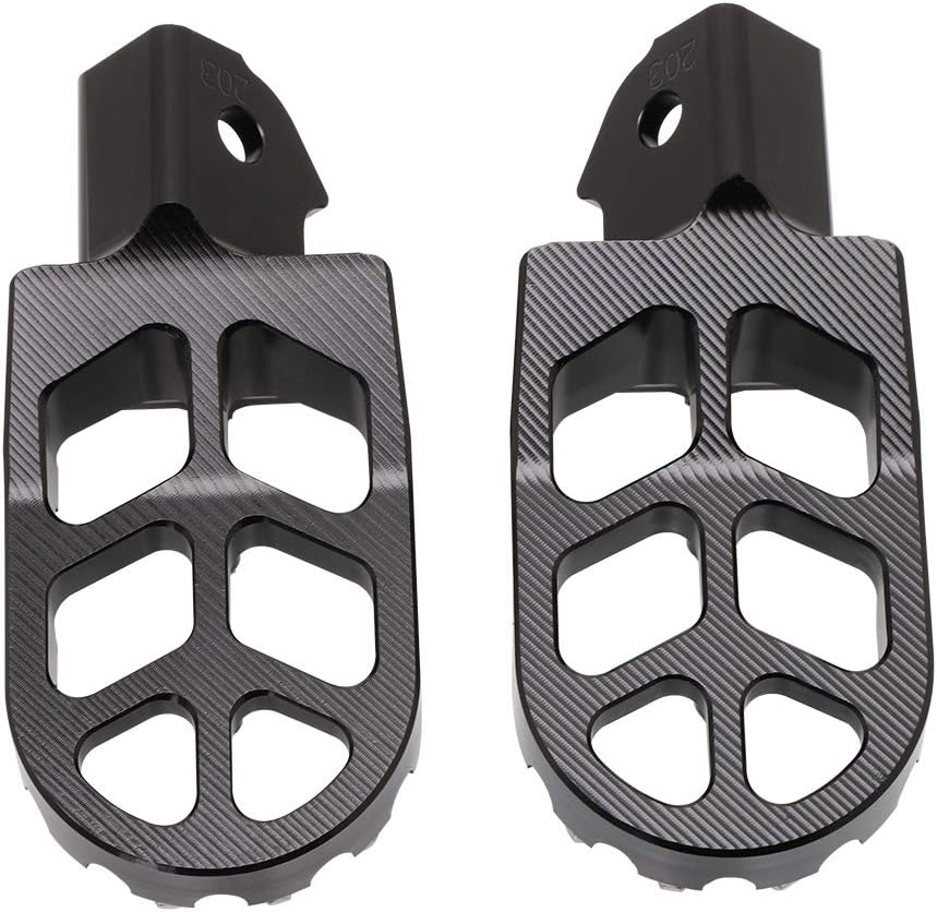 JFG RACING Surron Estriberas con resortes, CNC 7075 Sur Ron reposapiés para bicicleta eléctrica SurronSur Ron XSur Ron SX160X260, color negro