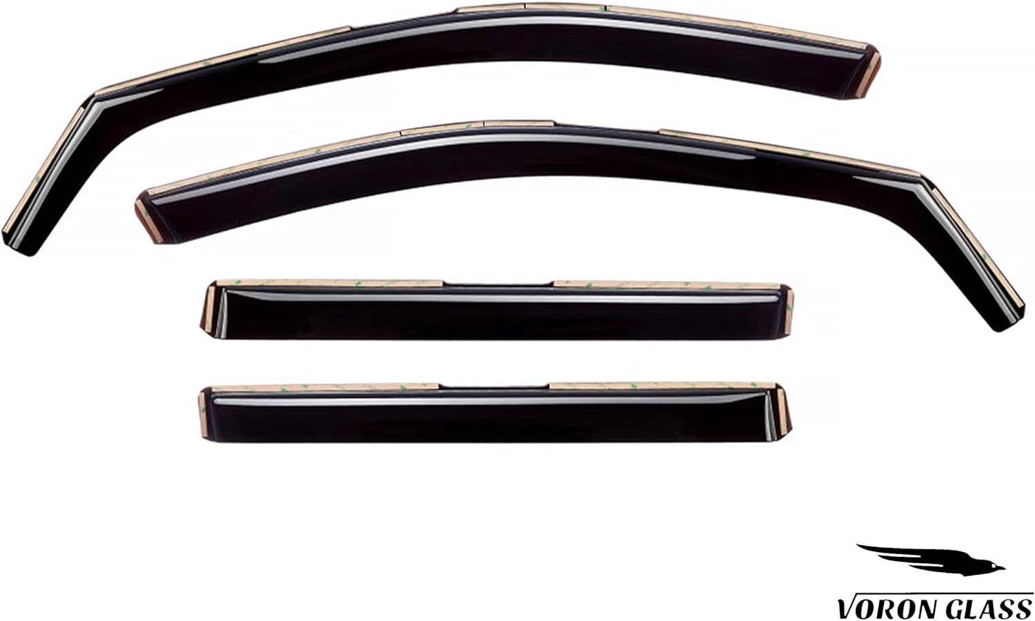 Voron Glass Protectores de lluvia extra duraderos en canal para Toyota RAV4 2019-2023, deflectores de ventana, viseras de ventana de ventilación, 4