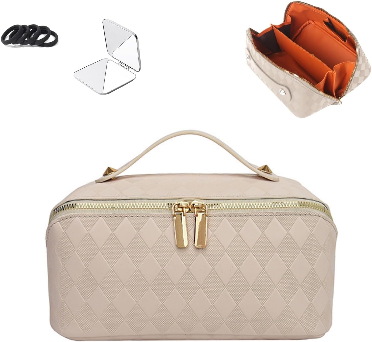 Bolsas de cosméticos Maquillaje Bolsas, Blanco, Elegante