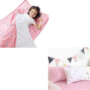Tapete para siesta para niños pequeños con almohada y manta de 50 x 21 x 1.5 pulgadas, tapete para siesta para niños y niñas pequeñas, paquete de 2 Tapete para siesta para niños pequeños con almohada y manta de 50 x 21 x 1.5 pulgadas, tapete para siesta para niños y niñas pequeñas, paquete de 2