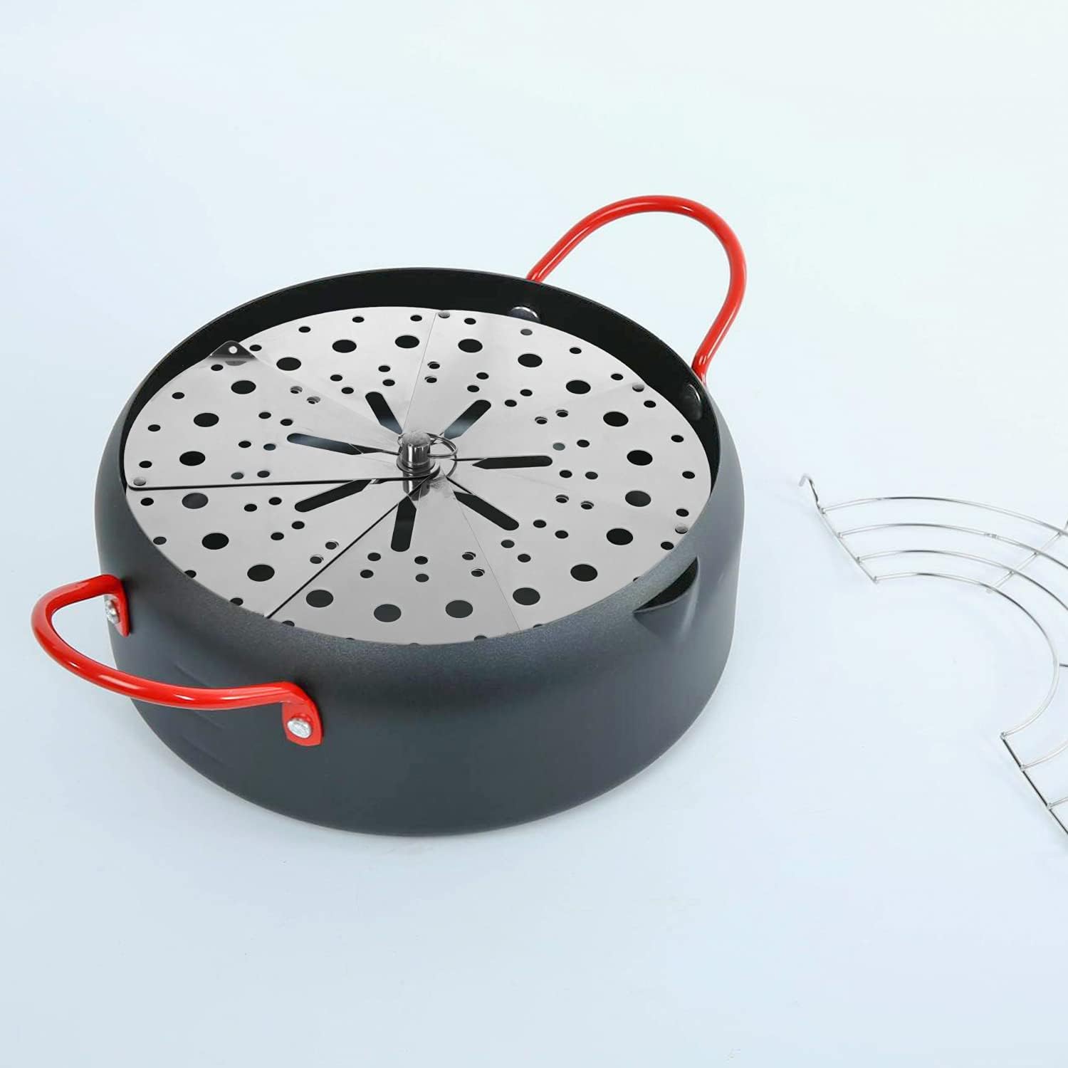 Tapa ajustable de acero inoxidable de 5 a 9 pulgadas, tapa interior plegable para cocinar verduras, cesta de vapor plegable, cubierta japonesa