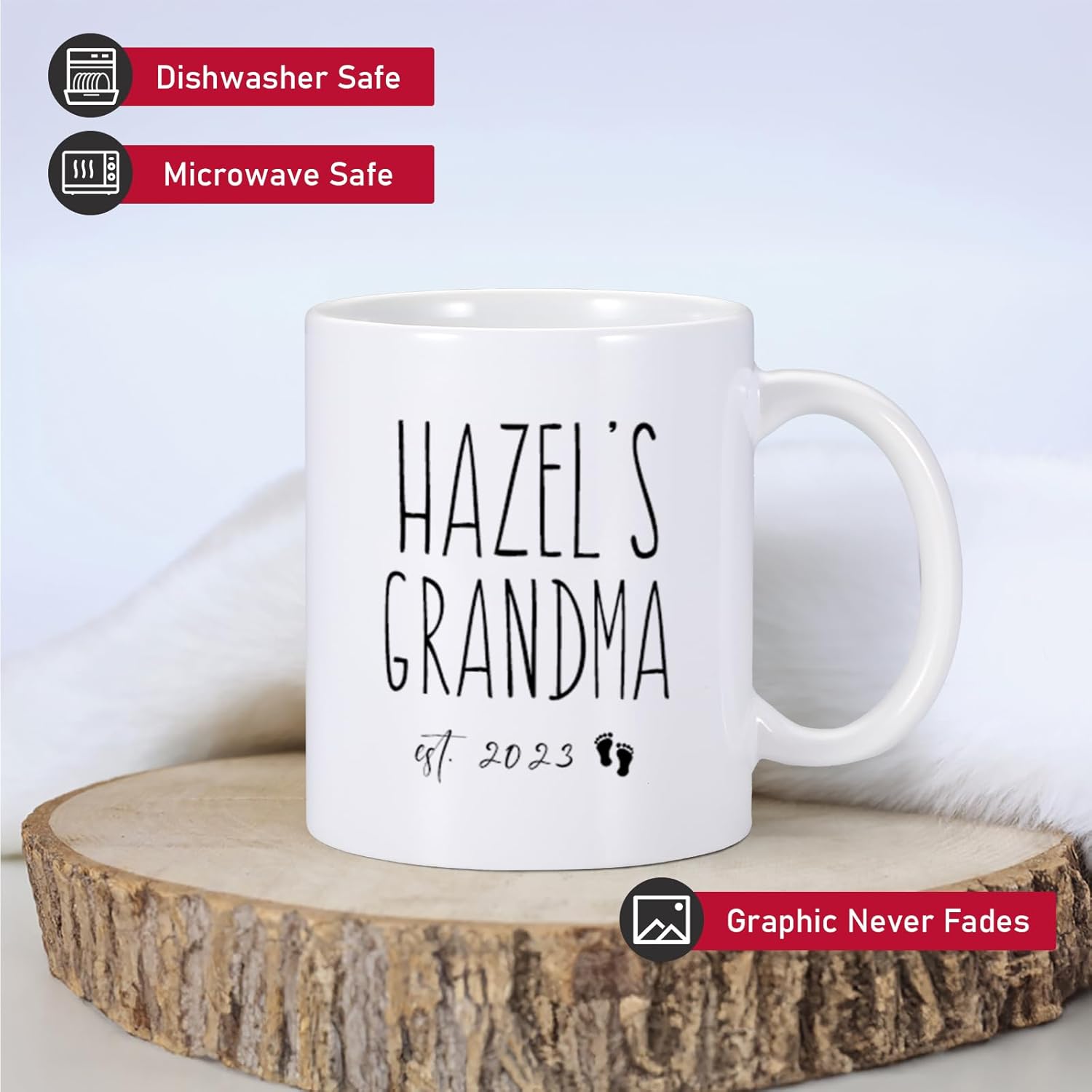 Taza personalizada con texto en inglés “Promoted To Grandma 2023”, regalos para la abuela por primera vez, anuncio de embarazo para abuela,