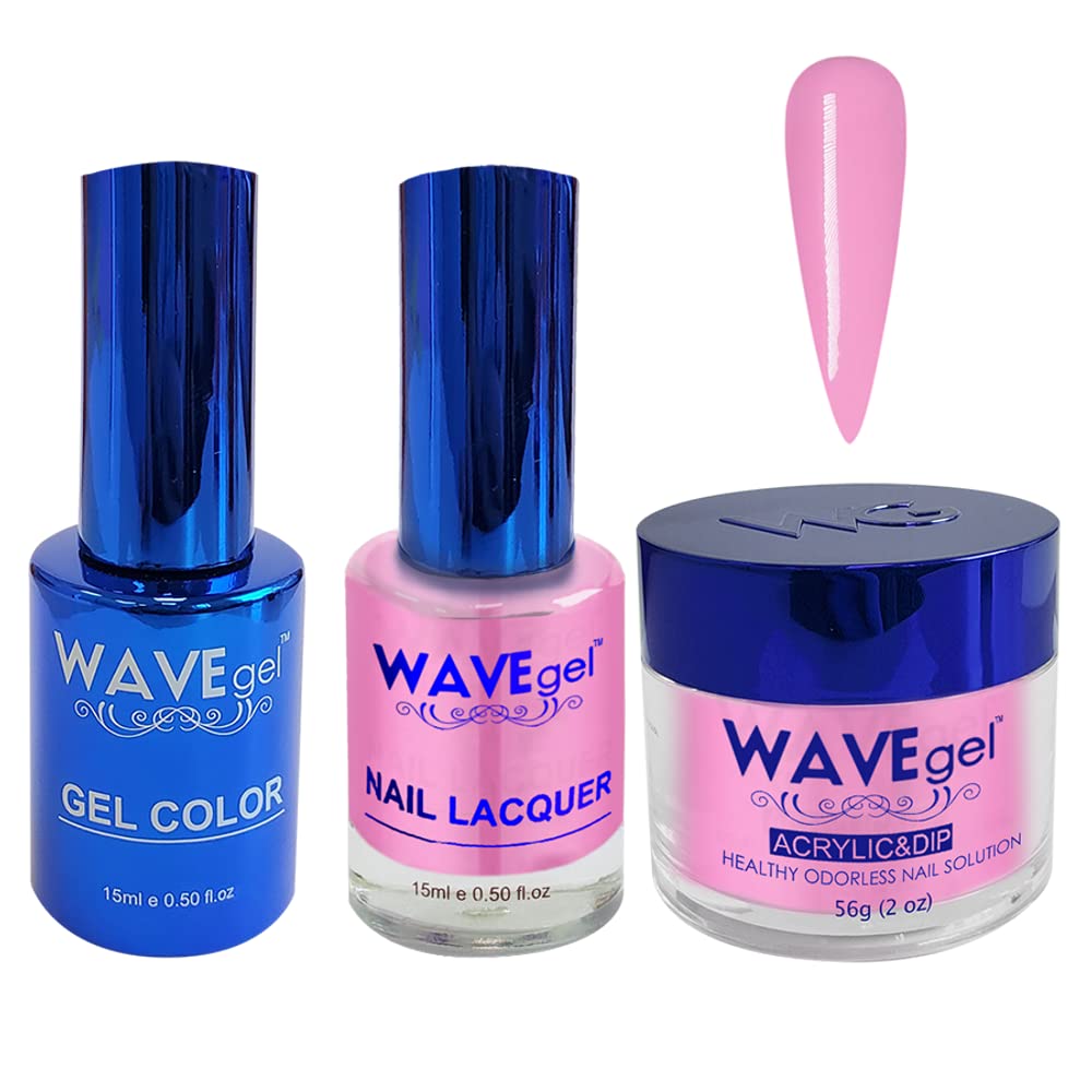 WAVEGEL – Juego de gel de remojo, laca de uñas y polvo de inmersión acrílicopolvo de inmersión, colección real, #022 Pink Palace