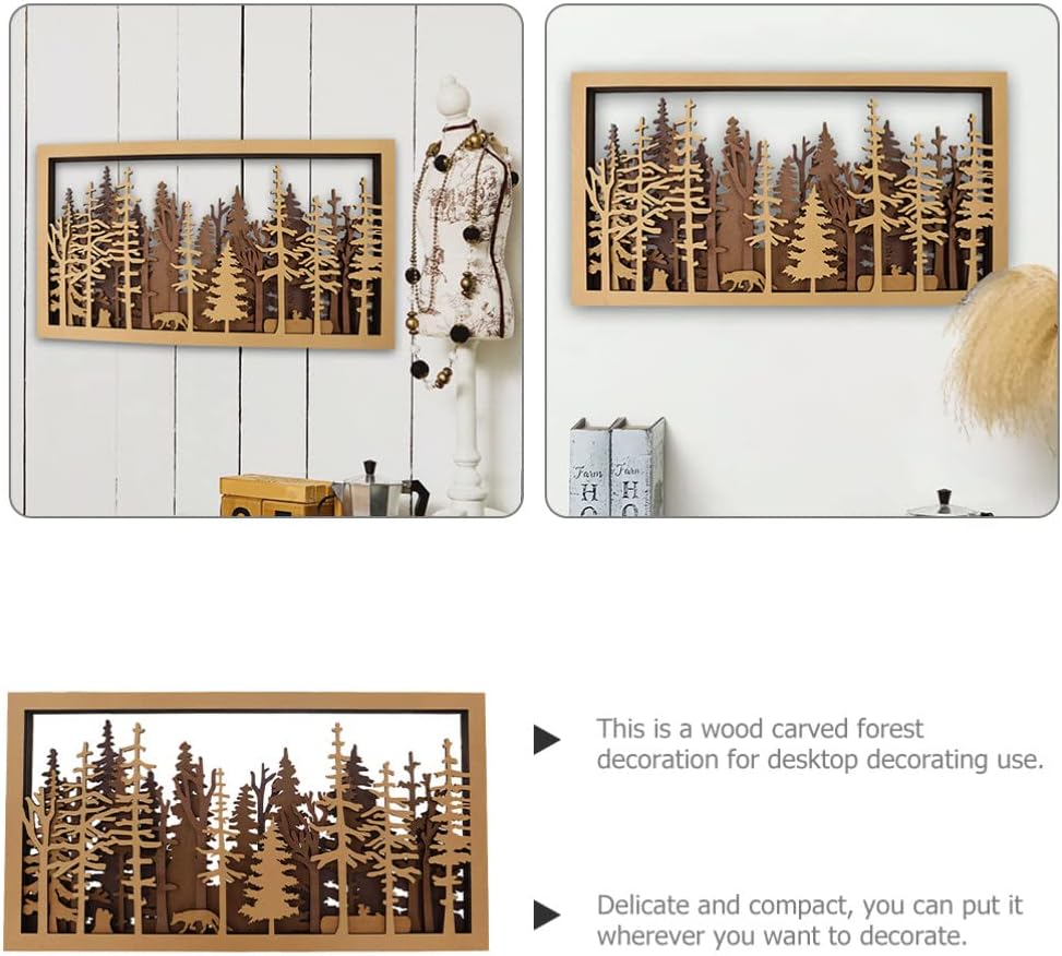 VOSAREA Decoración de pared rústica de animales del bosque, decoración de pared de granja de madera, decoración de animales de madera, adornos de