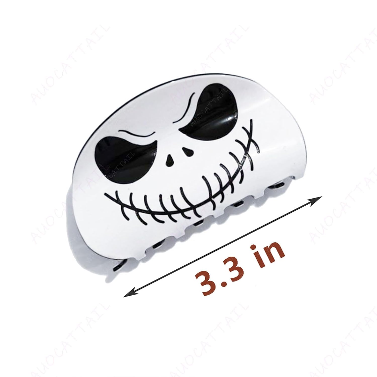 Paquete de 2 pinzas para el cabello de Halloween, diseño de calabaza y diablo, dientes medianos de doble fila para mujeres, clip de mandíbula de