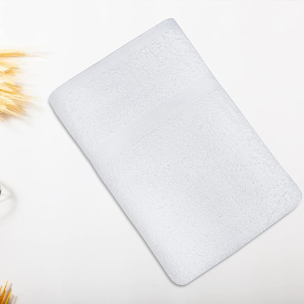 Juego de 12 toallas de baño 100% algodón, 500 GSM, toalla de baño grande suave, superabsorbente, secado rápido, ideal para piscina, hogar, gimnasio,