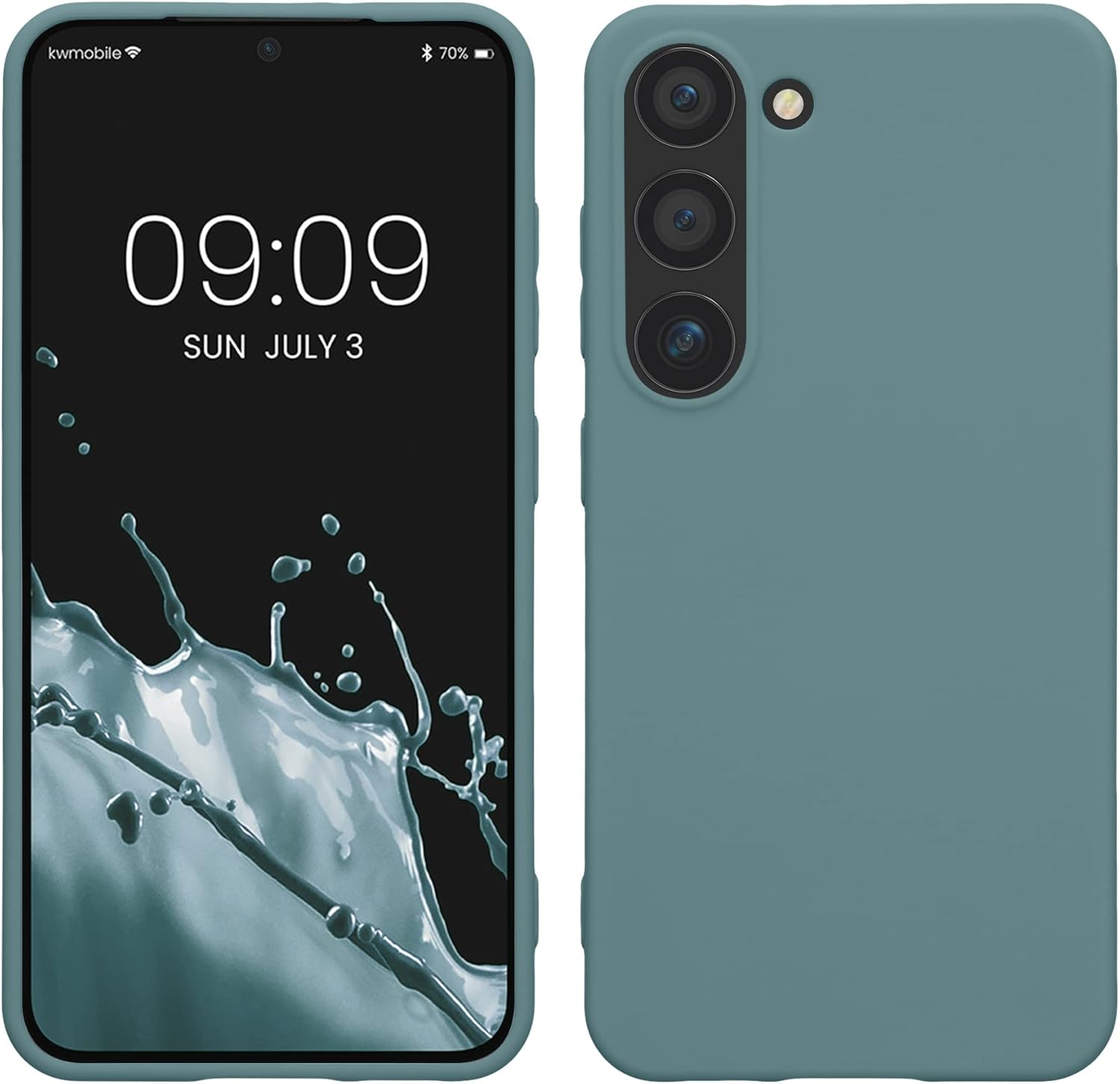kwmobile Funda compatible con Samsung Galaxy S23 – Funda protectora de silicona TPU suave y delgada – Arctic Night