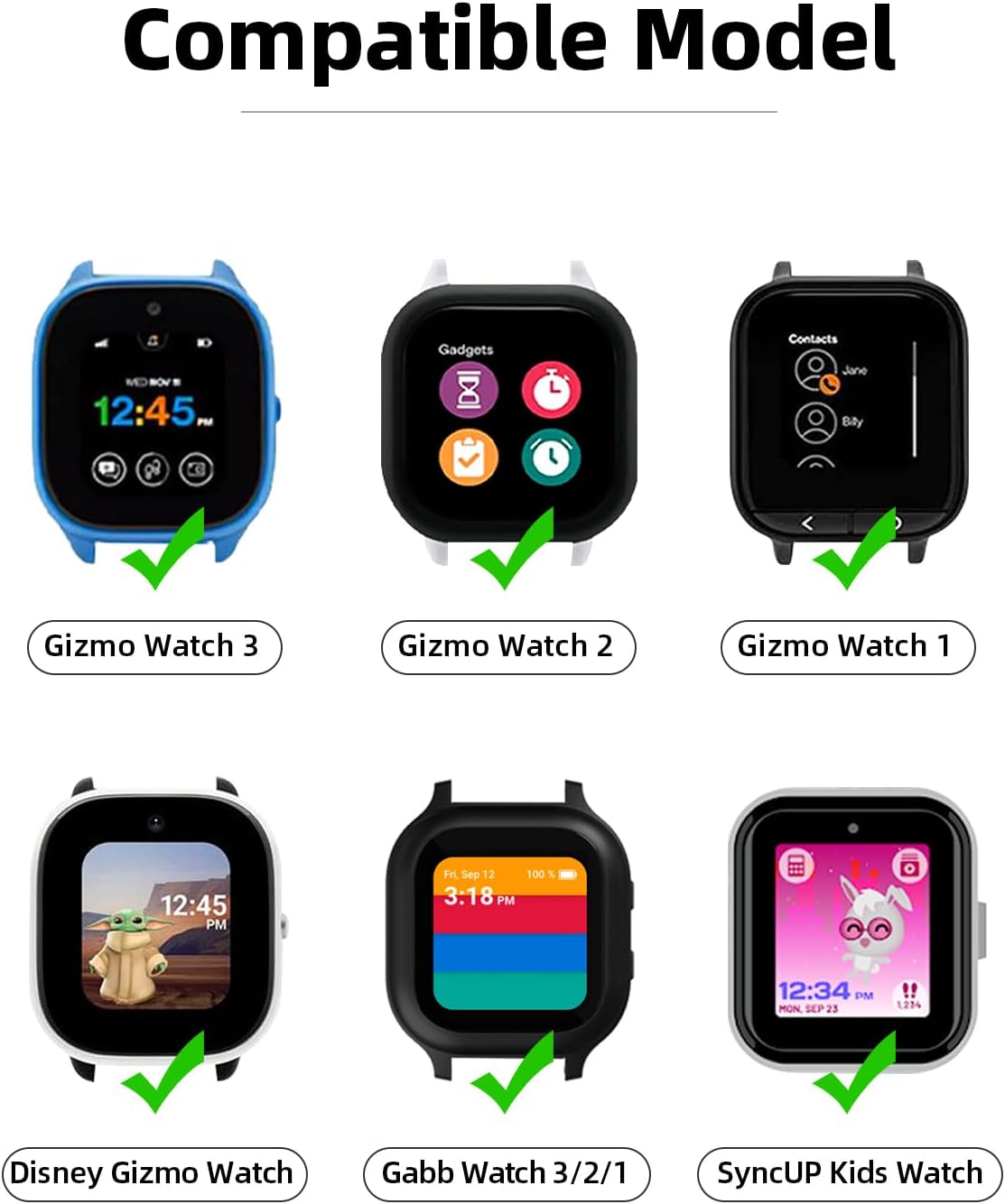 NewJourney Correa elástica compatible con Gizmo Watch 321 y Gabb Watch 321 y SyncUP para niños, bonito reloj elástico impreso de repuesto de banda