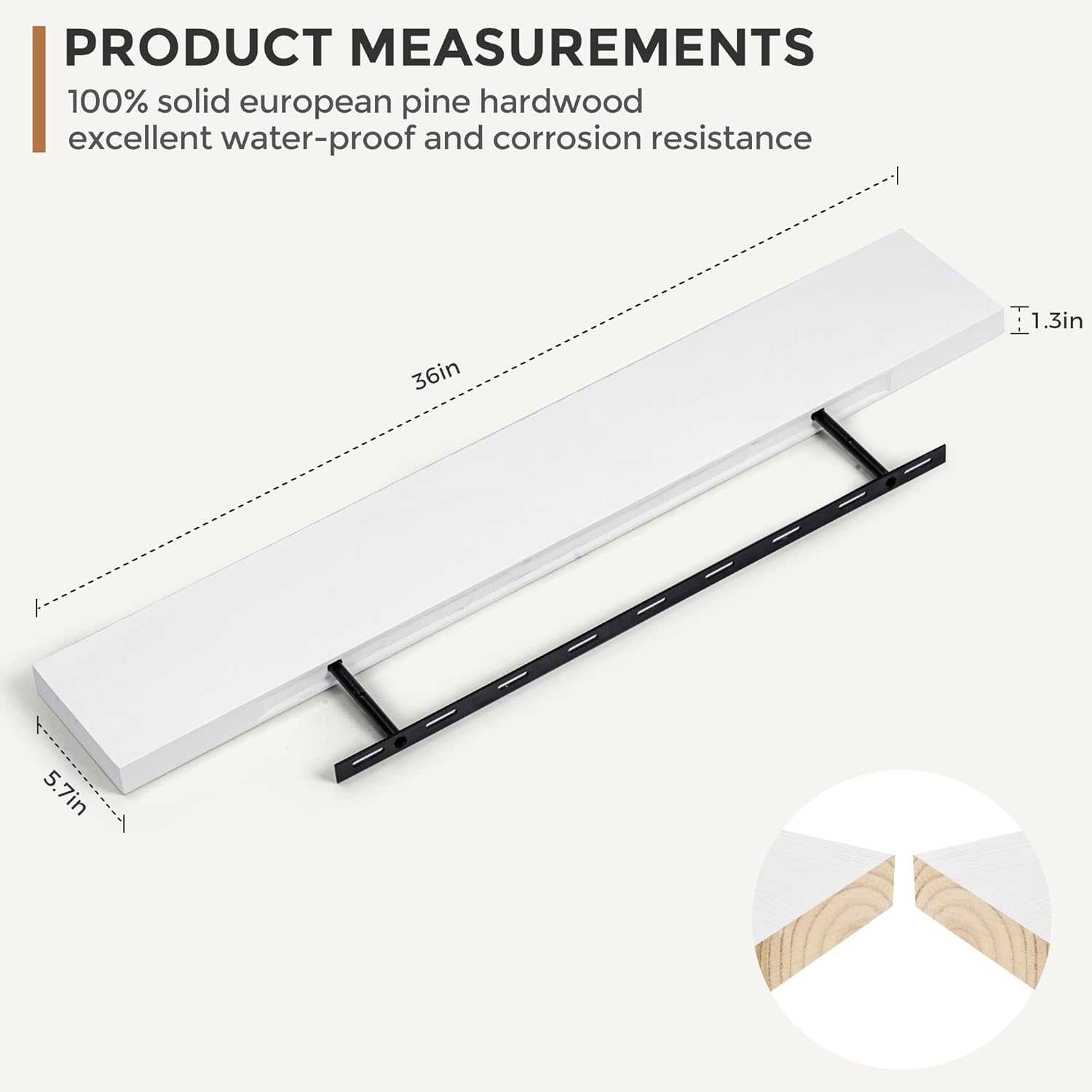 Fun Memories Estantes flotantes hechos a mano de pino europeo, juego de 2 estantes de pared de madera rústica natural, estante de almacenamiento