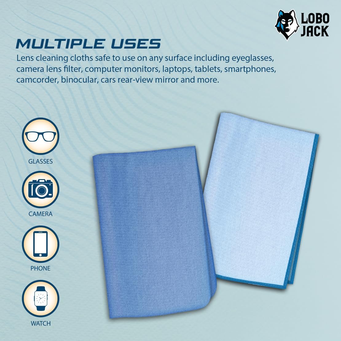 Paños de limpieza de microfibra de 2 pasos limpiar y pulir  Limpiadores de tela para lentes, lentes de cámara, teléfono celular y pantalla de