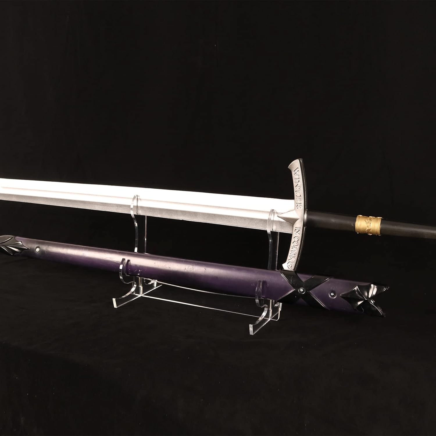 WANLIAN Soporte de espada de acrílico de dos capas montado en la pared Samurai Sword Hanger Display Holder Support All Swords