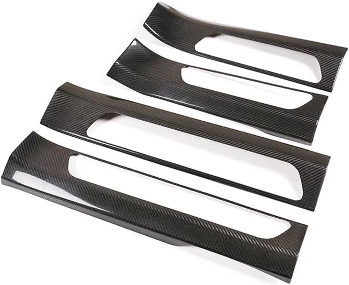 Tira de umbral de puerta integrada de fibra de carbono real para automóvil, accesorios de ajuste compatibles con Porsche Panamera 2017-2021