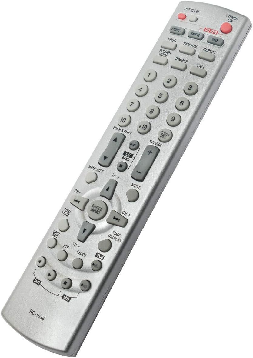 NKF RC-1034 RC1034 Reemplazar el control remoto para Denon AM-FM Receptor estéreo DRA-F102