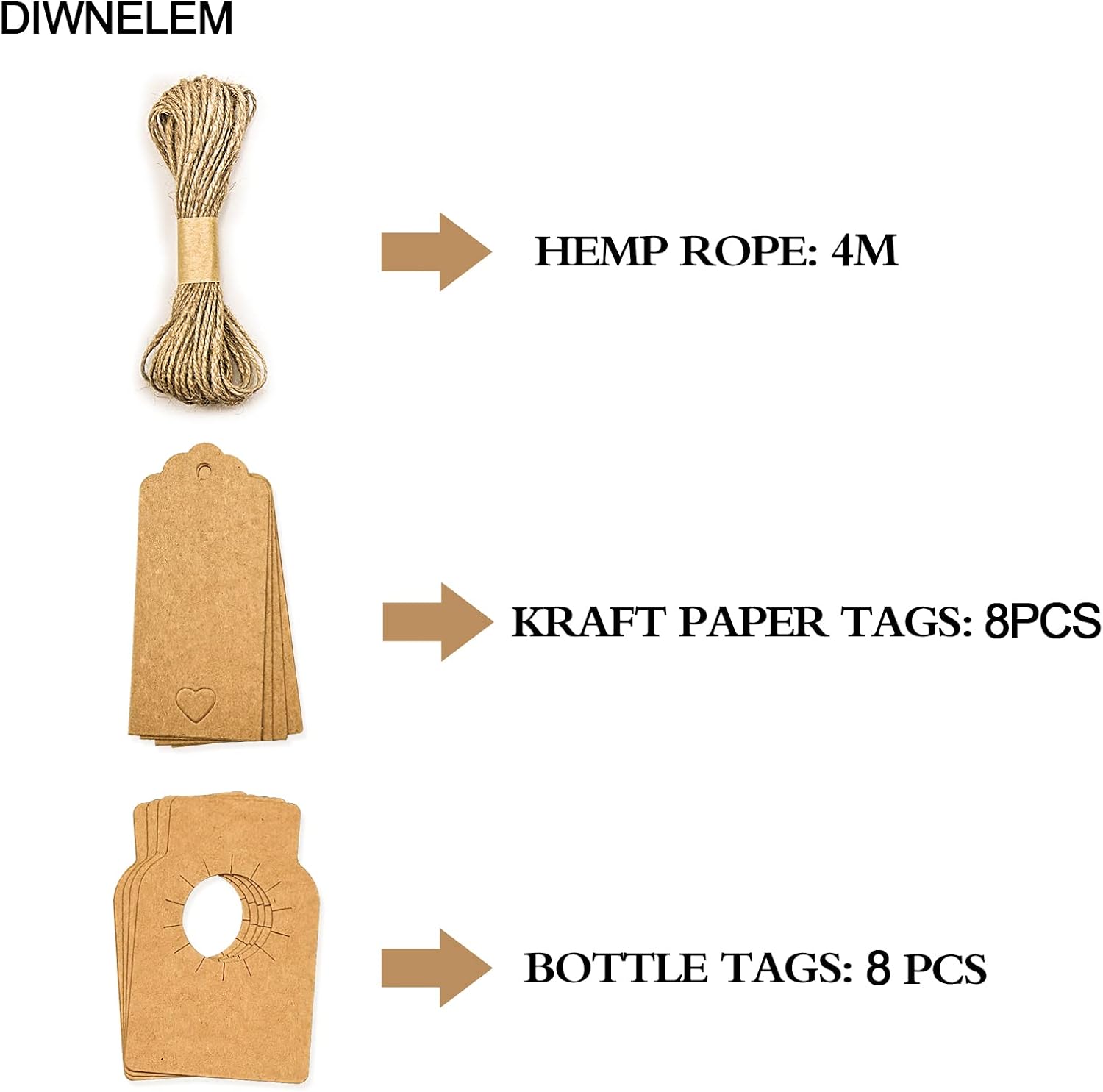 DIWNELEM Paquete de 2 bolsas de regalo de vino de arpillera con ventana, bolsas de vino de yute con calcomanías, bolsas de arpillera para botellas