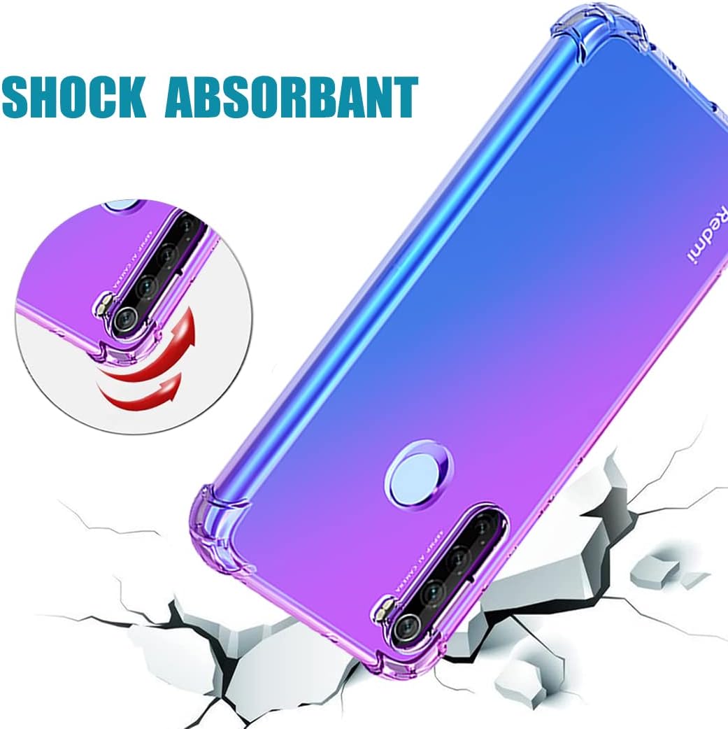 Para Redmi Note 8 (20192021) M1908C3JH M1908C3JGG Caso, lindo gradiente claro delgado a prueba de golpes suave flexible TPU cubierta protectora para