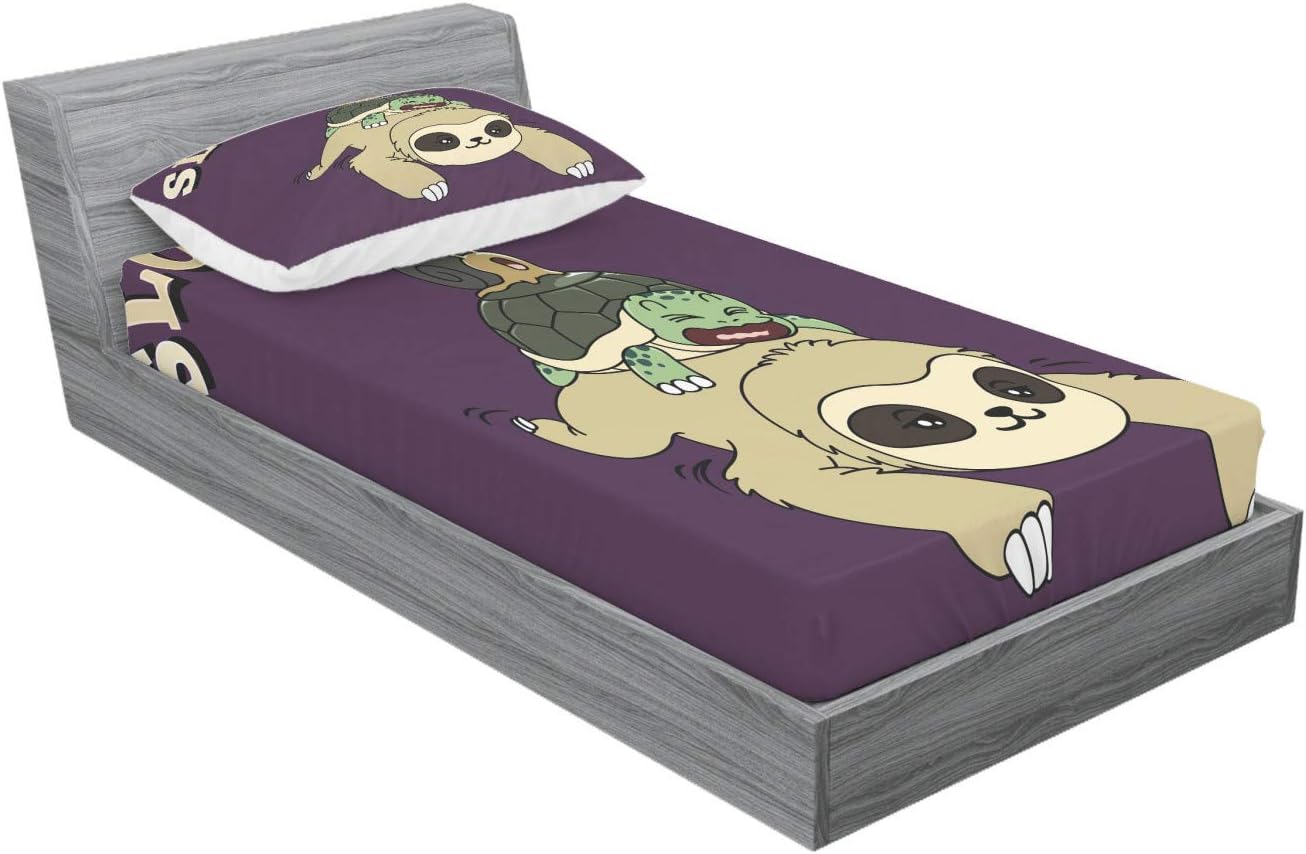 Ambesonne Juego de sábanas y fundas de almohada multicolor
