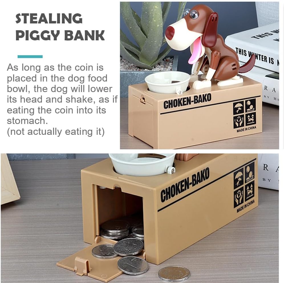 Alcancía, Niños perro alcancía, Mi perro alcancía, Robótica moneda Munching juguete caja de dinero, Perro comiendo monedas hucha