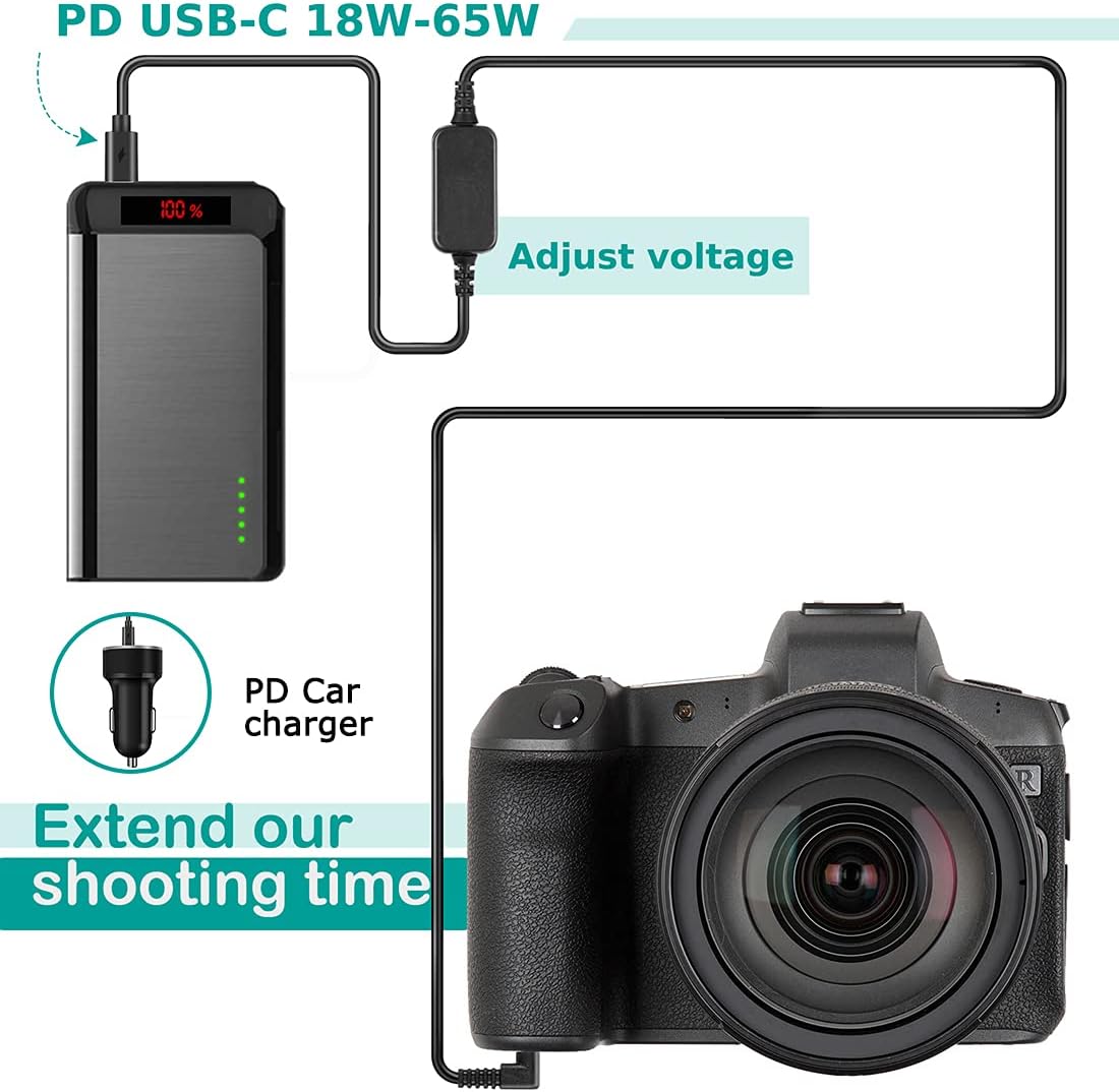 Cable USB tipo C AC8 DMW-BLC12 DCC8 DC acoplador PD adaptador para Lumix GH2 GH2K G81 G85 GX8 FZ1000 FZ2500 FZ300 G7 G6