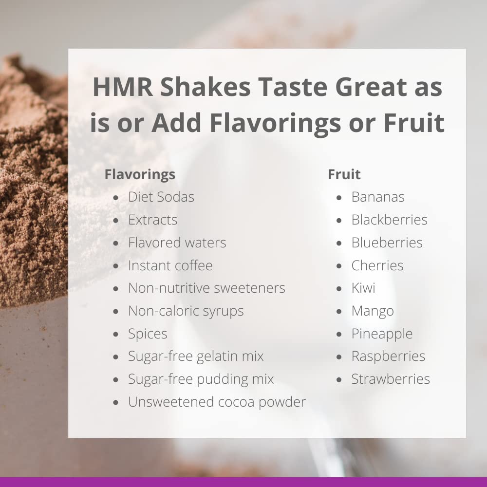 HMR Mezcla de reemplazo de comida “Classic” 800 Shake  Batido de chocolate en polvo para apoyar la pérdida de peso saludable  0.76 oz de proteína