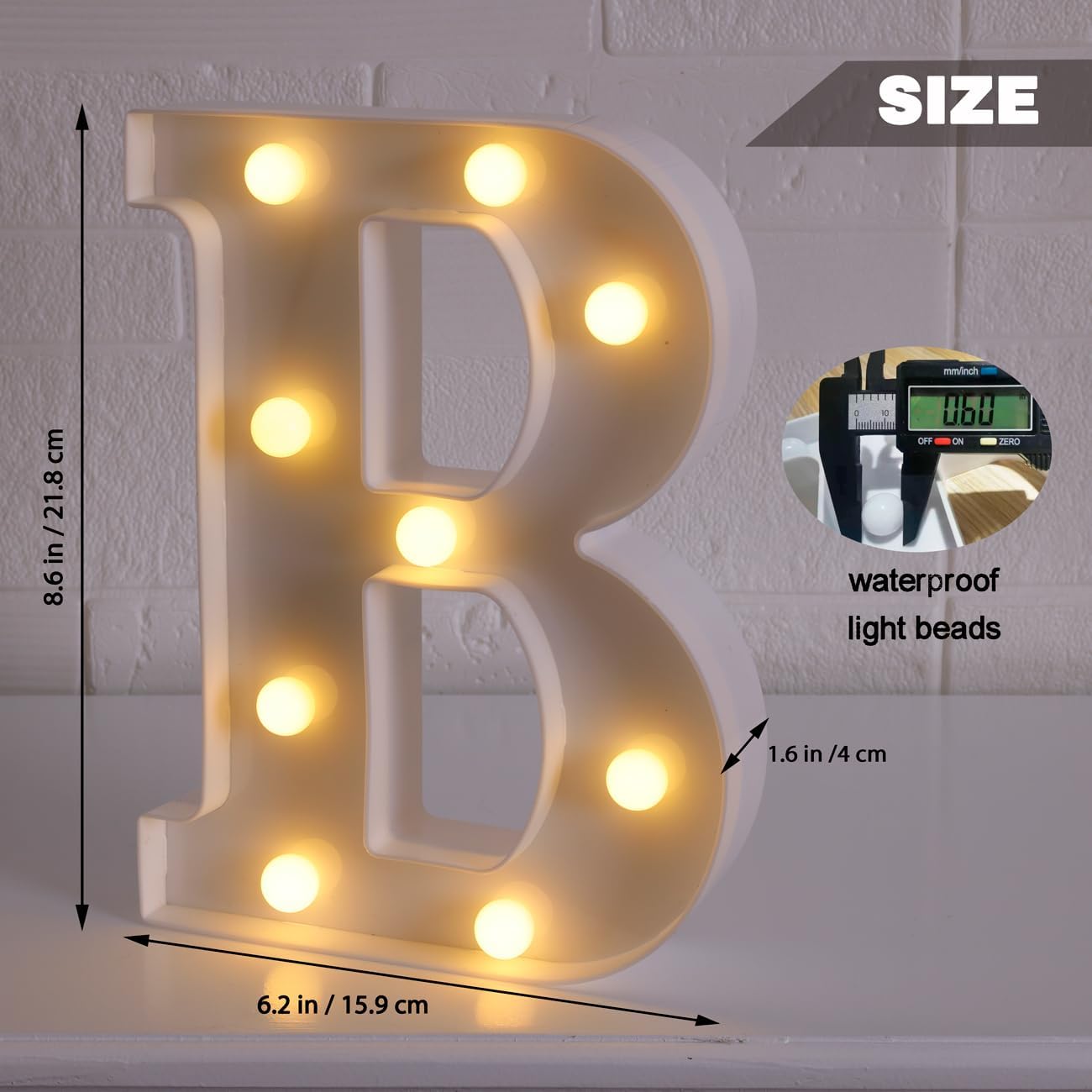 Letras iluminadas, letras LED, 26 alfabetos, letras iluminadas decorativas, a pilas, para fiestas, bares, luz de noche, decoración del hogar (letra