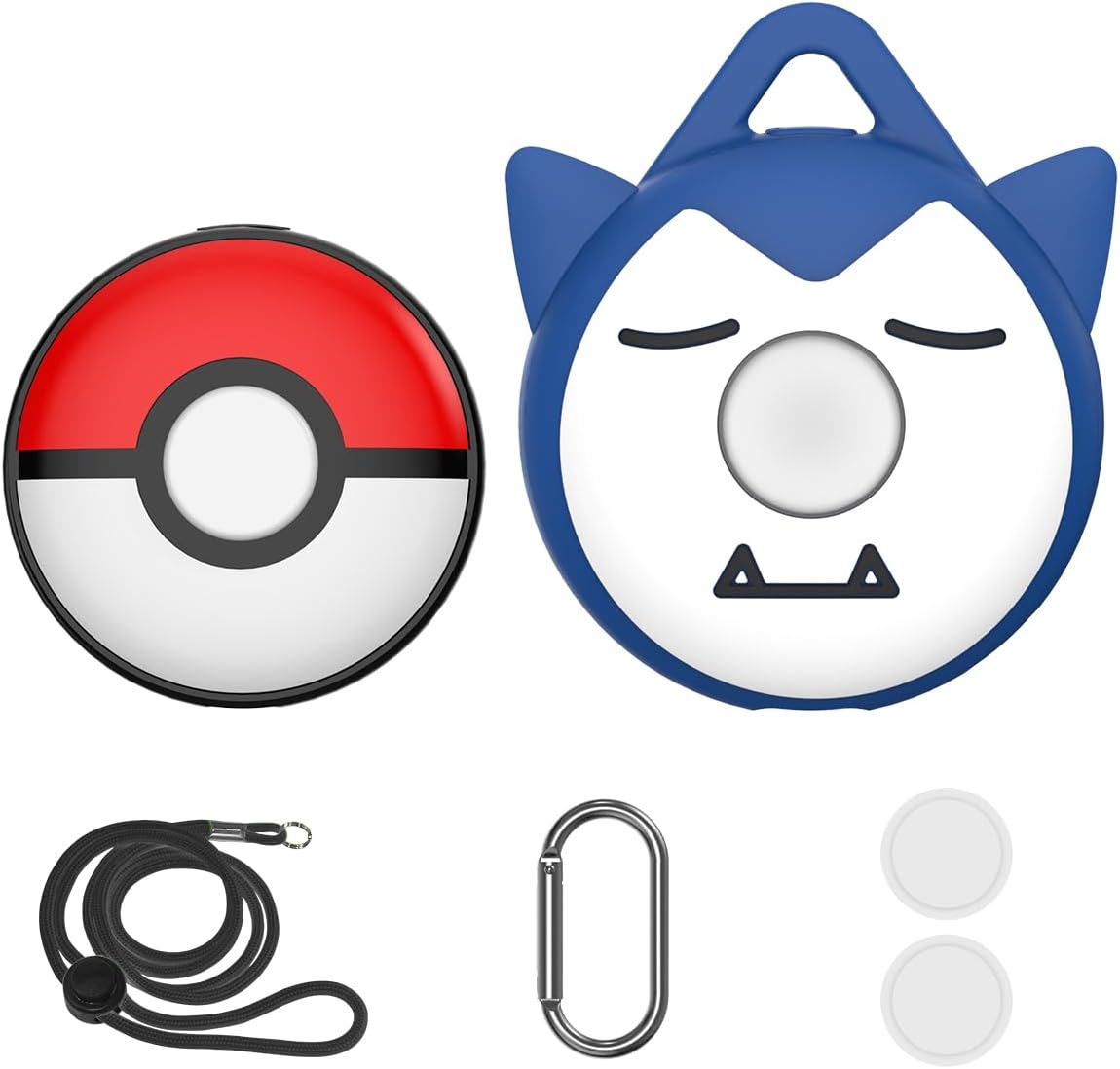 Bonita funda de dibujos animados para Pokemon GO Plus + 2023, funda de silicona con llavero y accesorios de cordón para Pokemon GO Plus Plus, funda