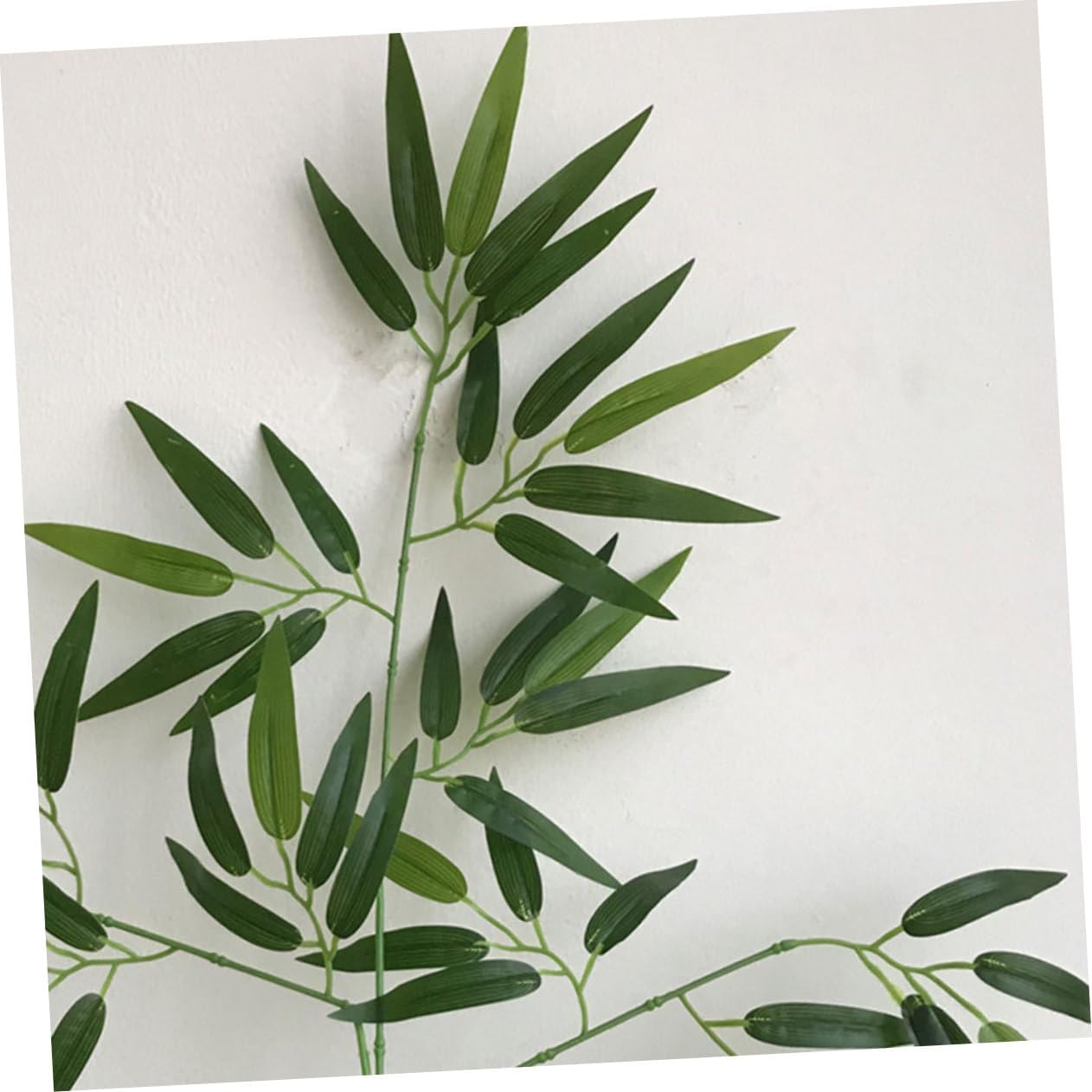Abaodam 2 piezas de hojas de bambú artificiales de bambú de utilería decorativas de bambú simulación decoración de plantas guirnalda hojas