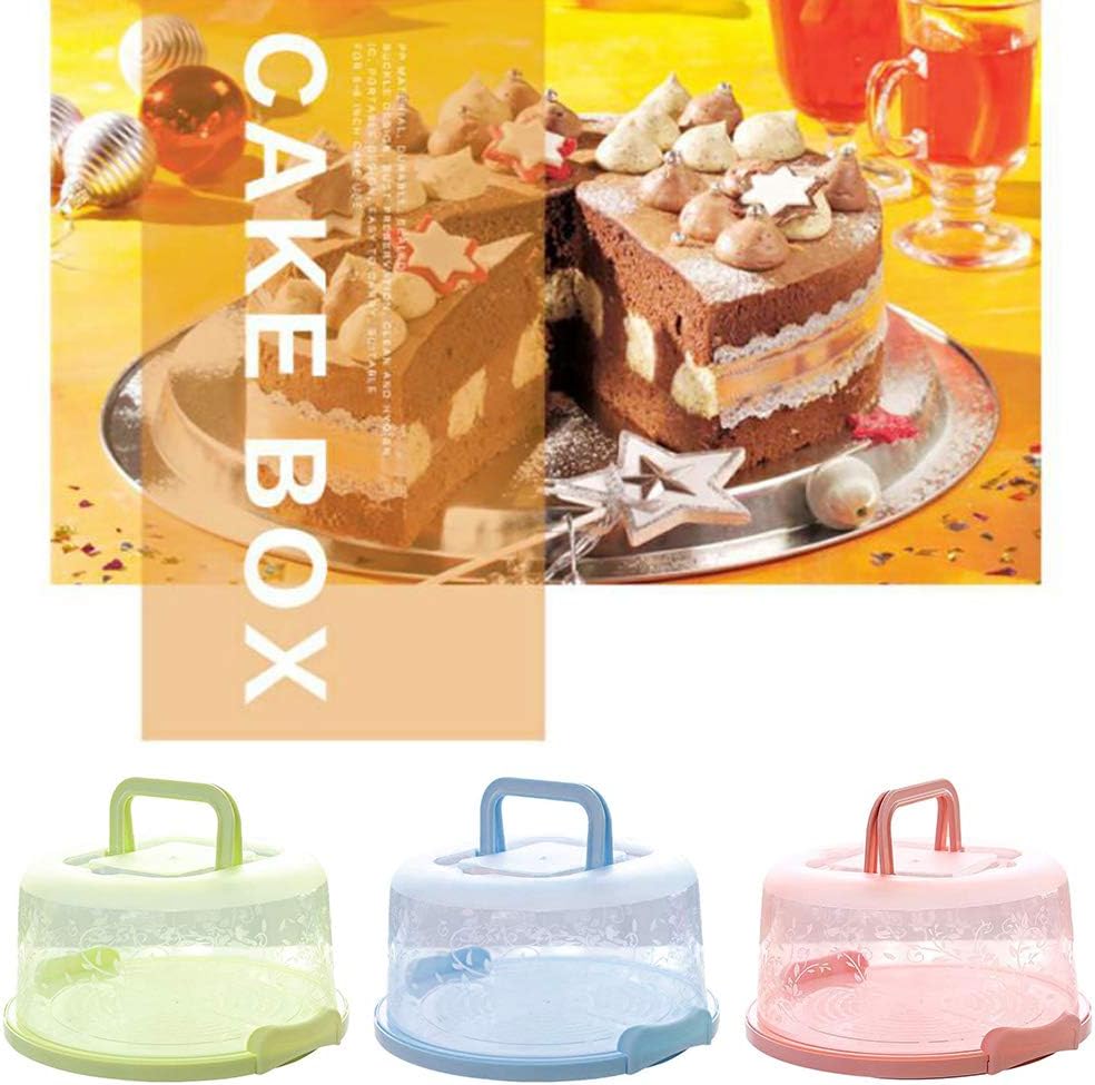 Porta pasteles, bandeja redonda portátil para servir cupcakes, caja con soporte para pasteles de dos caras para magdalenas, tartas de queso, Bundt