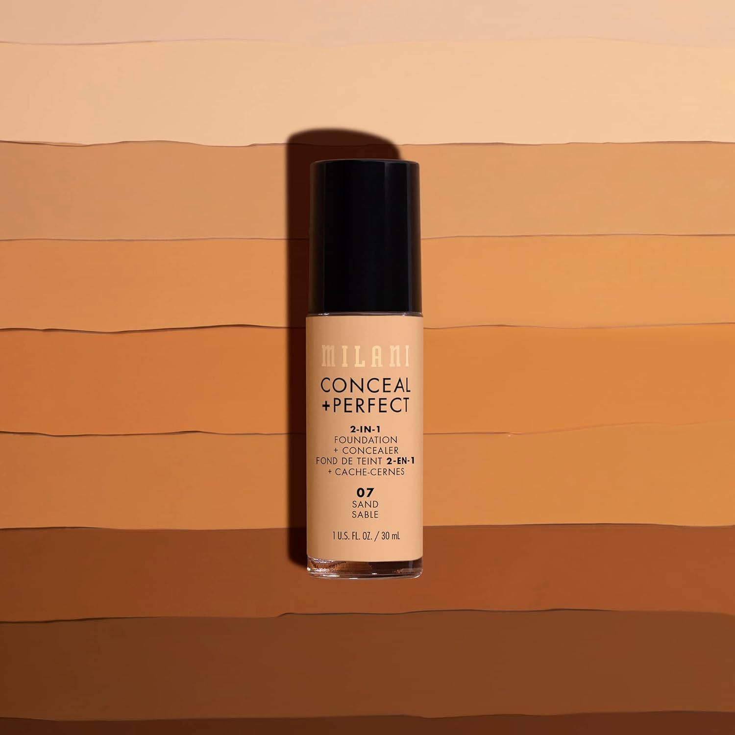 Milani – Conceal + Perfect 2 en 1, Base + Corrector (1 onza fluida) – Base líquida libre de crueldad animal Cubre ojeras, manchas y decoloración de