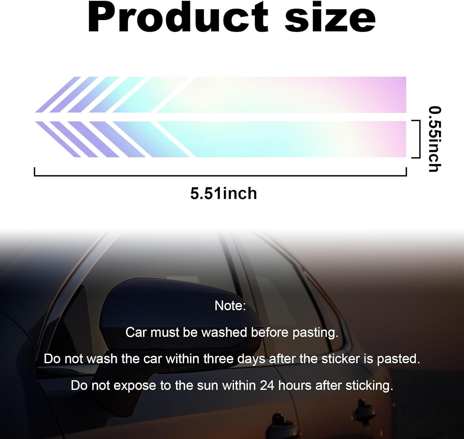 2 calcomanías para espejo retrovisor de automóvil, calcomanías de vinilo impermeable para espejos retrovisores de vehículos, accesorios universales
