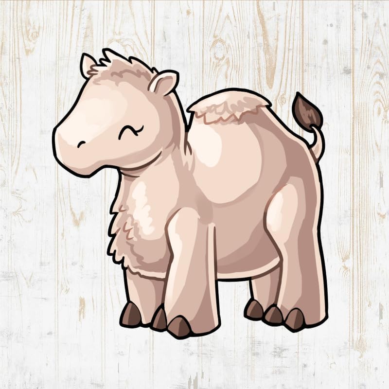 Camel Decals Peel & Stick – Wall Vinyl Stickers – Kawaii Funny Cartoon Desert Silhouette Watercolor Colorful – Car Window Truck Laptop Tumbler –