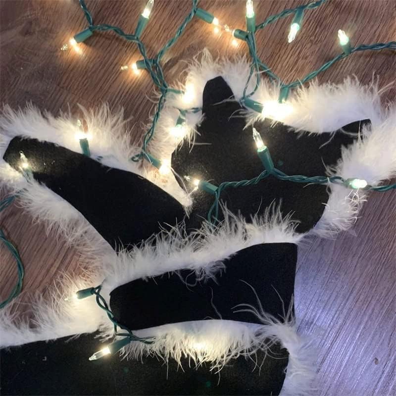 Creaion Divertidas alfombras de Navidad iluminadas con diseño de gato frito, decoración nacional de Navidad, vacaciones, aldea, regalos de Navidad