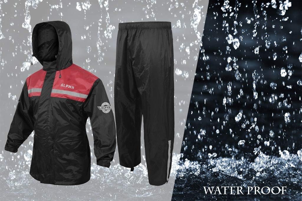 Alpha Cycle Gear – Traje de lluvia para hombre y mujer, chaqueta y pantalón, diseño reflectante e impermeable
