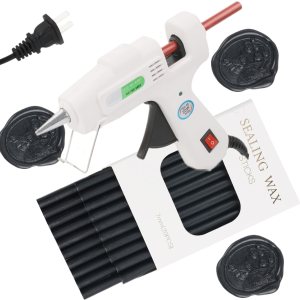20 varillas de sellado de cera negra con pistola de pegamento de 0.28 pulgadas, juego de palos de sellado de cera para pistola de pegamento, ideal 20 varillas de sellado de cera negra con pistola de pegamento de 0.28 pulgadas, juego de palos de sellado de cera para pistola de pegamento, ideal