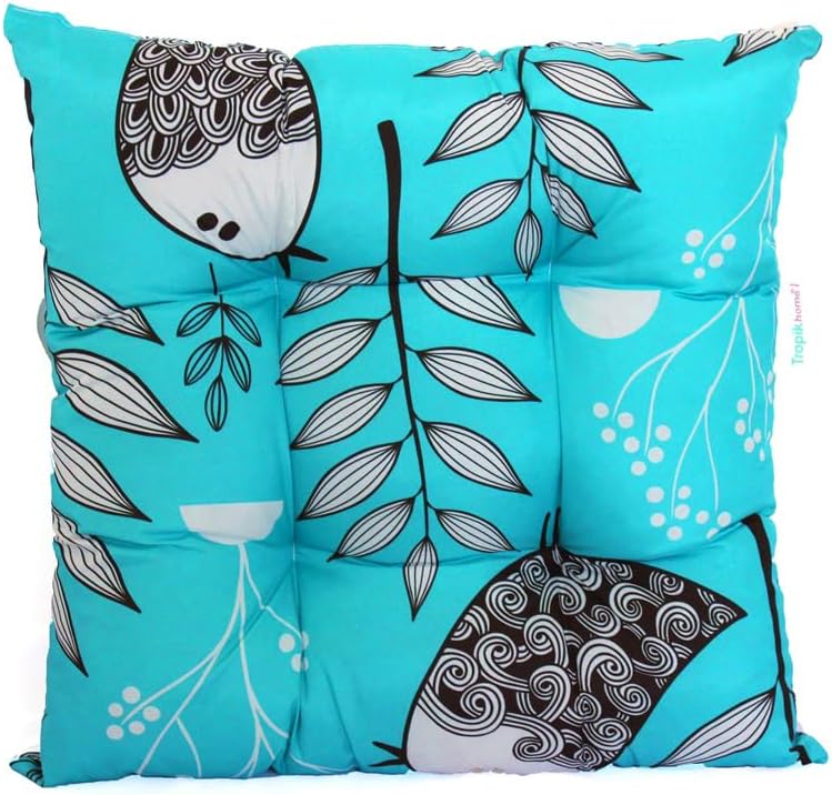 TROPIKHOME Almohadillas de asiento coloridas cojines de asiento para jardín, cocina, comedor, escritorio, cojines de suelo (2 piezas de cojines