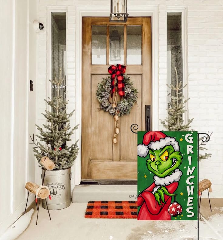 Banderas de jardín de Navidad para decoración exterior, bandera de Navidad para patio pequeño, decoración de temporada de invierno para vacaciones,