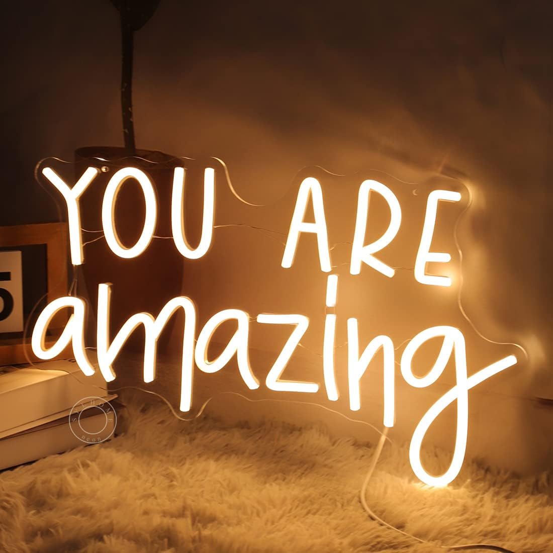 SYLHOME Letrero de luz LED de neón con texto en inglés “You Are Amazing 5V, para niñas, niños, dormitorio, sala de estar, aula, decoración de pared,
