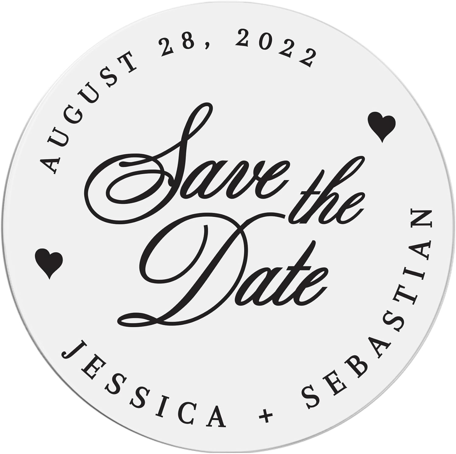 Calcomanías personalizadas para guardar la fecha, etiquetas de invitación de oro de boda, sellos de sobres personalizados, adhesivo transparente