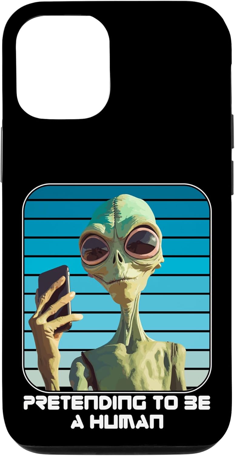 iPhone 14 Pro Alien Pretending To Be A Human Halloween Women, Men, Kids Case