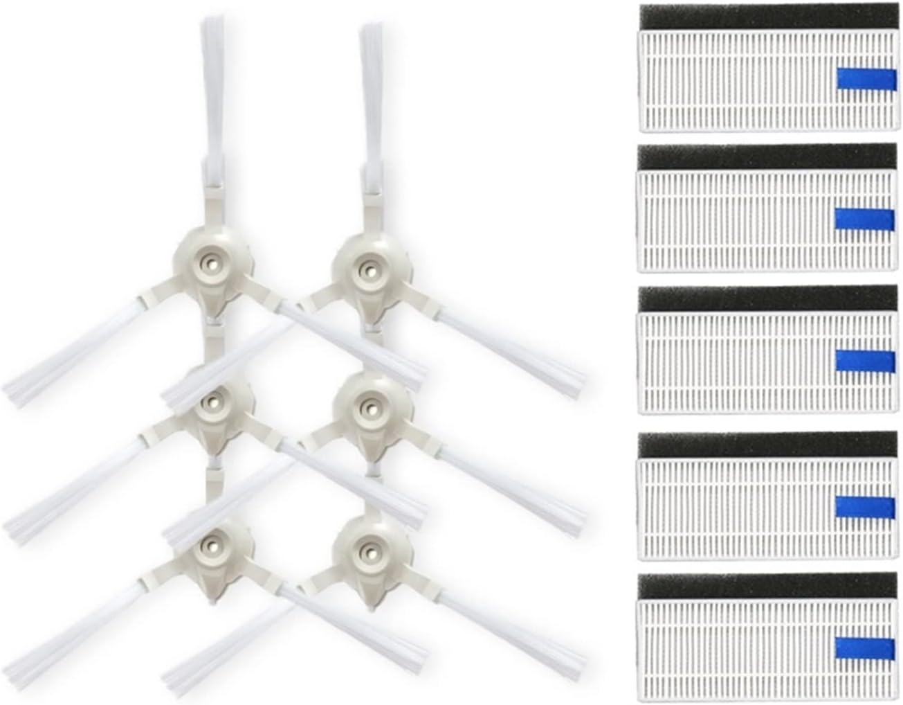 Piezas de repuesto para aspiradora, cepillo lateral de cepillo rodante, filtro HEPA. Compatible con Rowenta X-plorer Series 75 RG7687 RR7687WH Robot