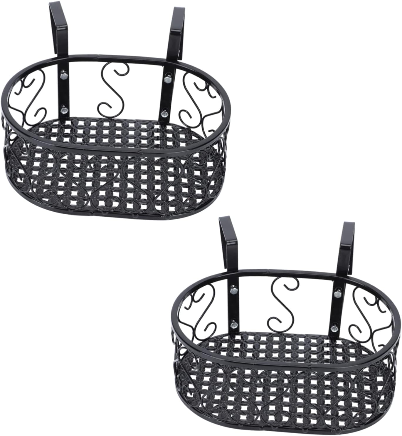 2 cestas para suculentas, macetas con gancho para interiores con soporte, maceta para jardín, para soporte, maceta delicada, maceta para valla al