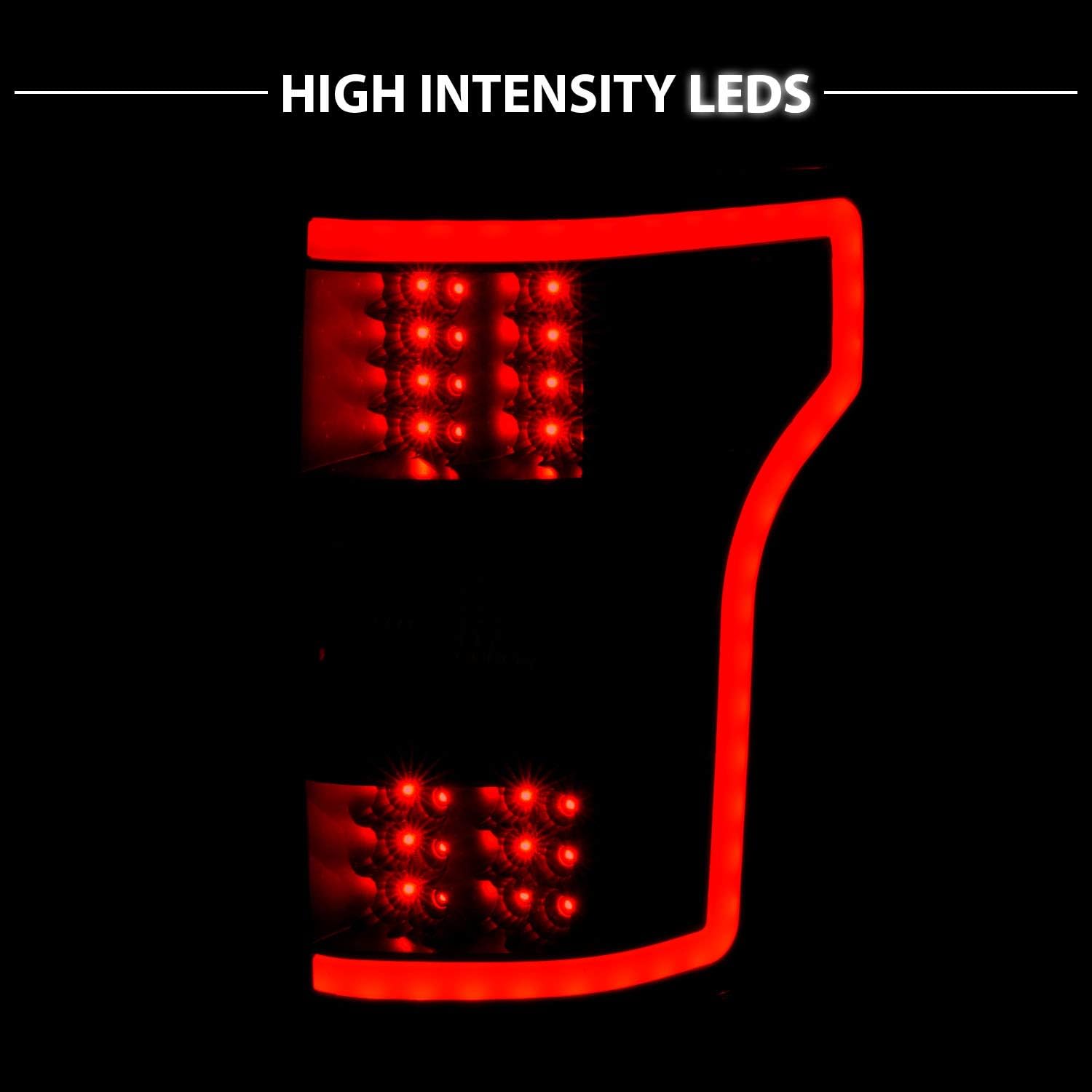 AmeriLite Juego de luces traseras de repuesto para Ford F150 2018-2020 Pickup LED para barra de luz de freno, lado del conductor y del pasajero